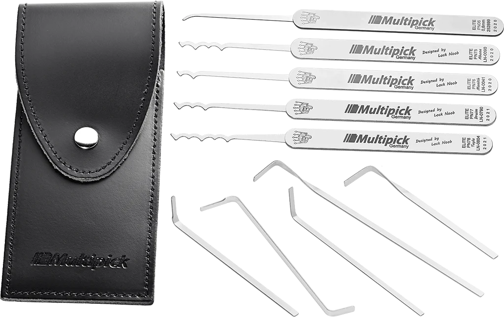 MULTIPICK ELITE 10 “Lock Noob“ Duo Peak Rake Lock Pick Set - Image 2
